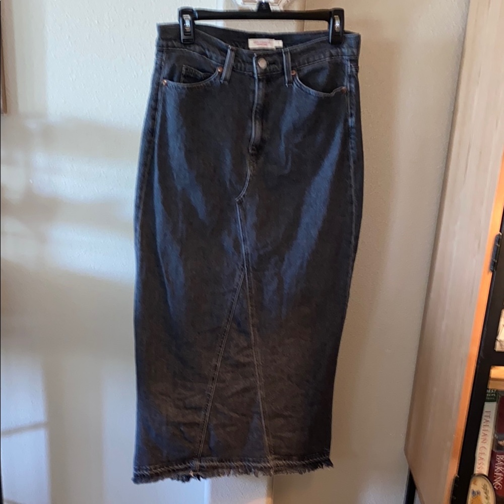 Levi Strauss signature Black Denim Midi Skirt size 2
